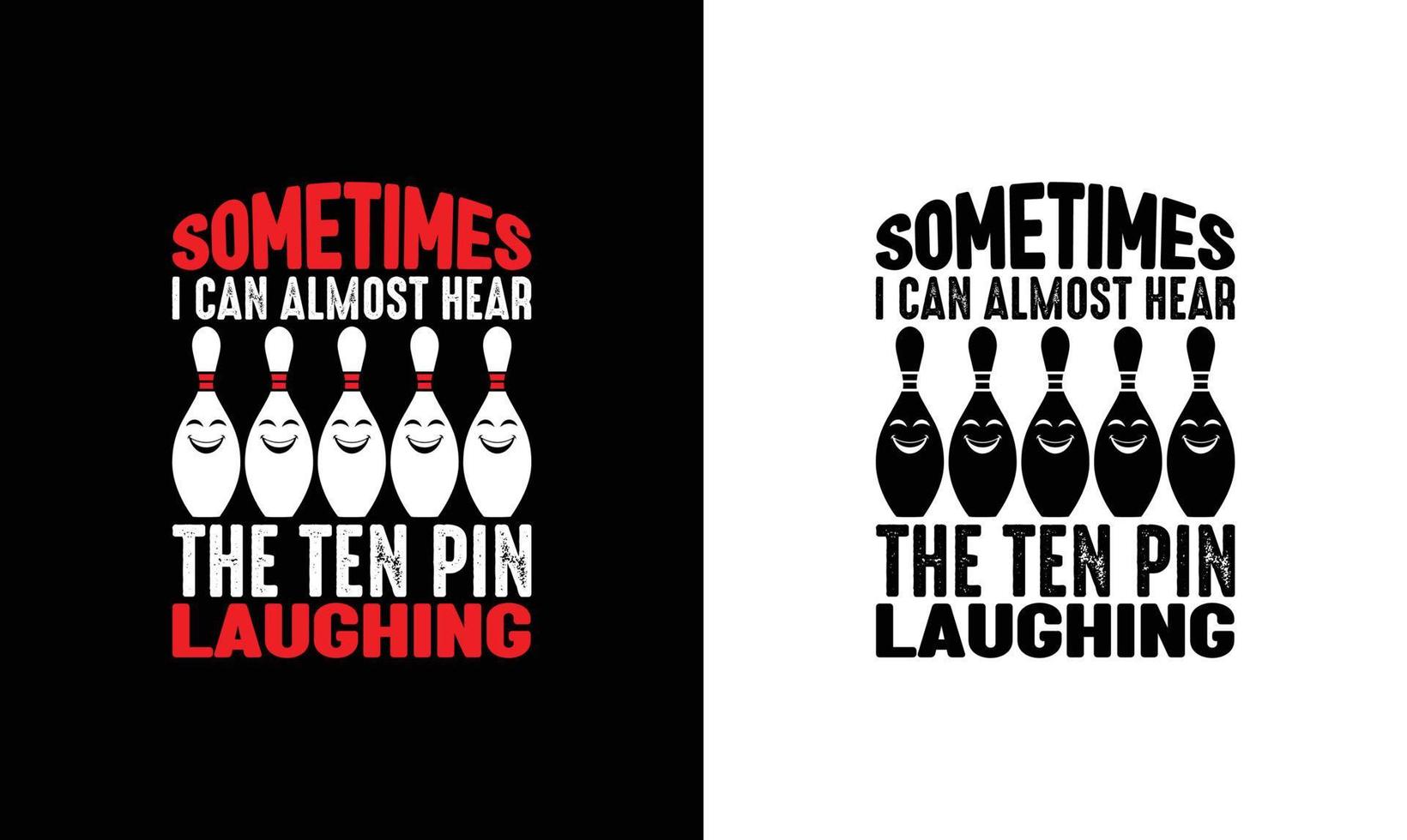 Bowling-Zitat-T-Shirt-Design, Typografie vektor