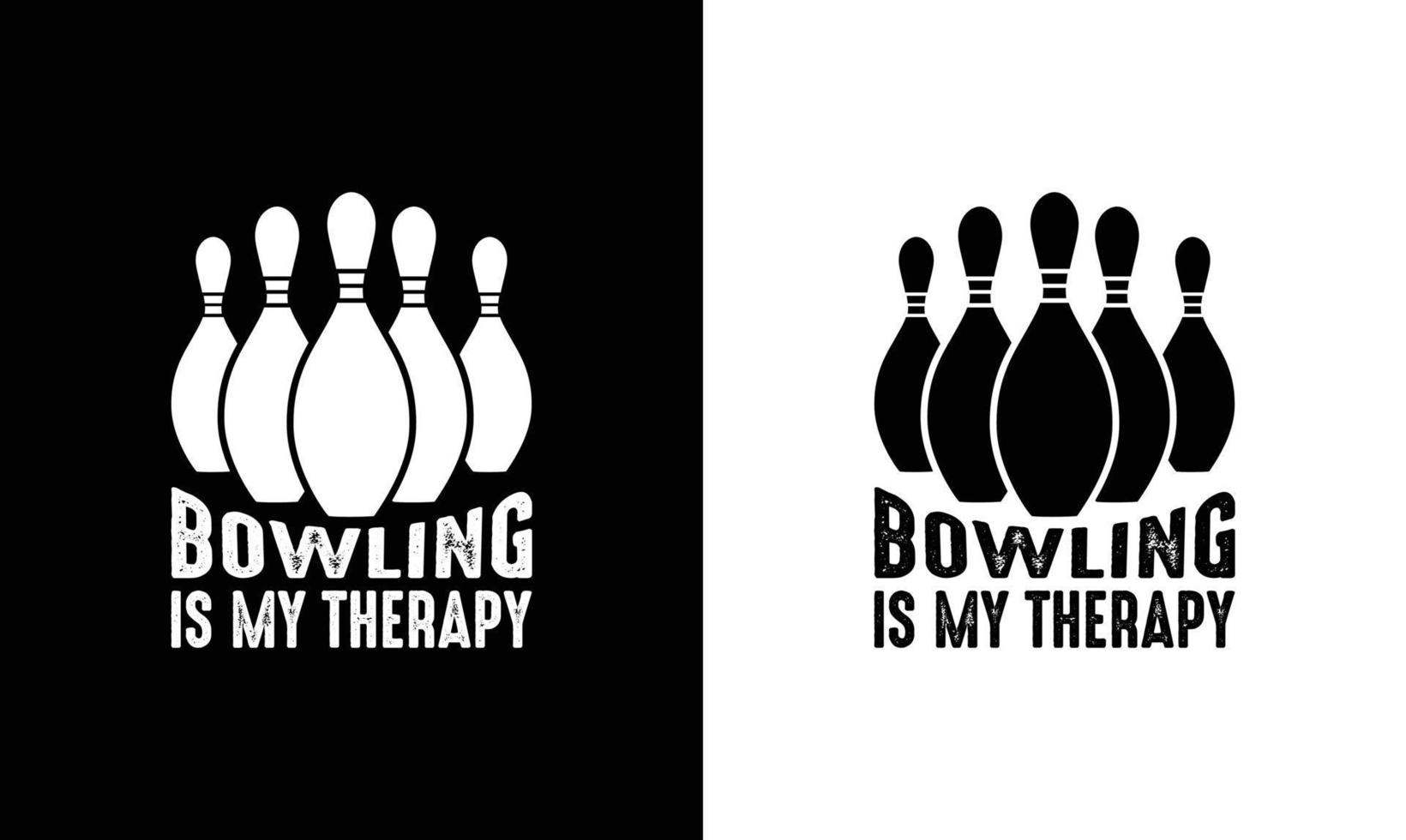 Bowling-Zitat-T-Shirt-Design, Typografie vektor