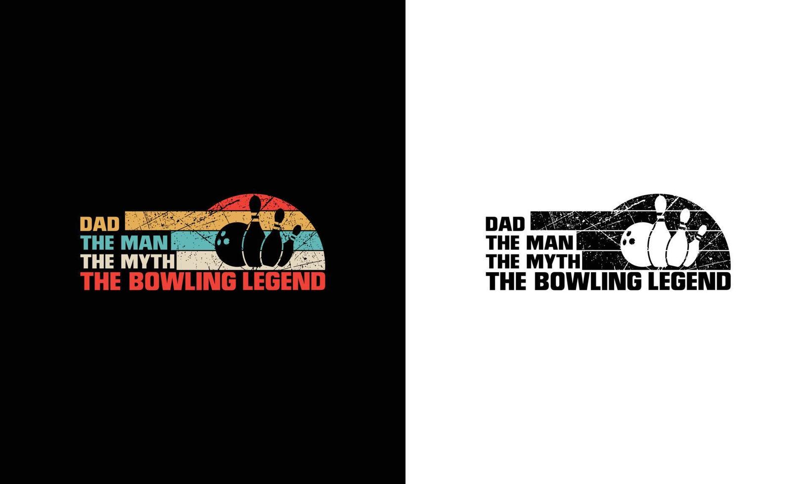 Bowling-Zitat-T-Shirt-Design, Typografie vektor