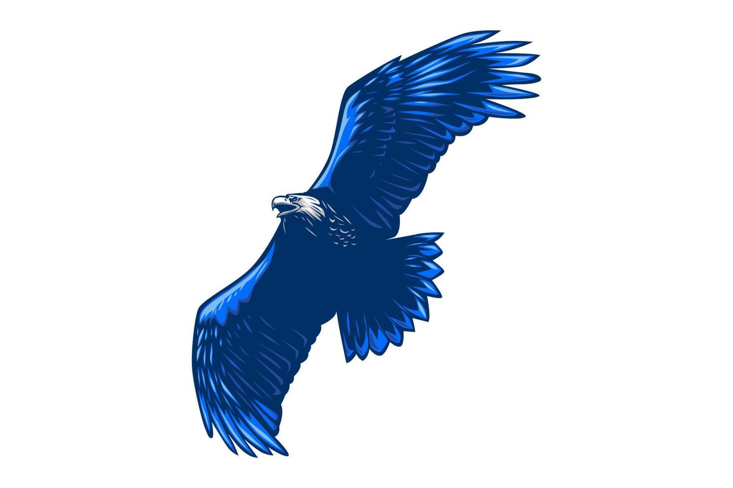 blaue adler fliegende vektorillustration vektor