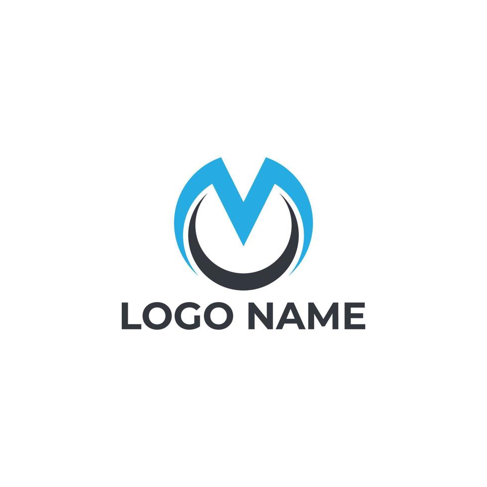 Vektor kreative Buchstabe m Logo-Design-Konzept