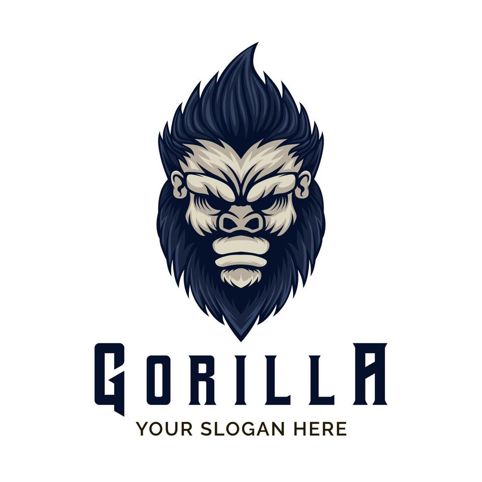 Gorilla-Logo. Gorilla-Maskottchen-Logo-Vektor-Design-Vorlage vektor