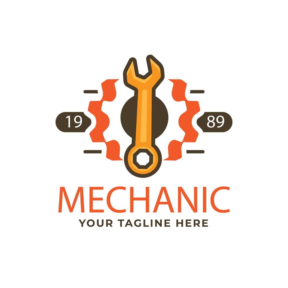 Logo-Vorlage für den Maschinenbau mit Farbverlauf vektor