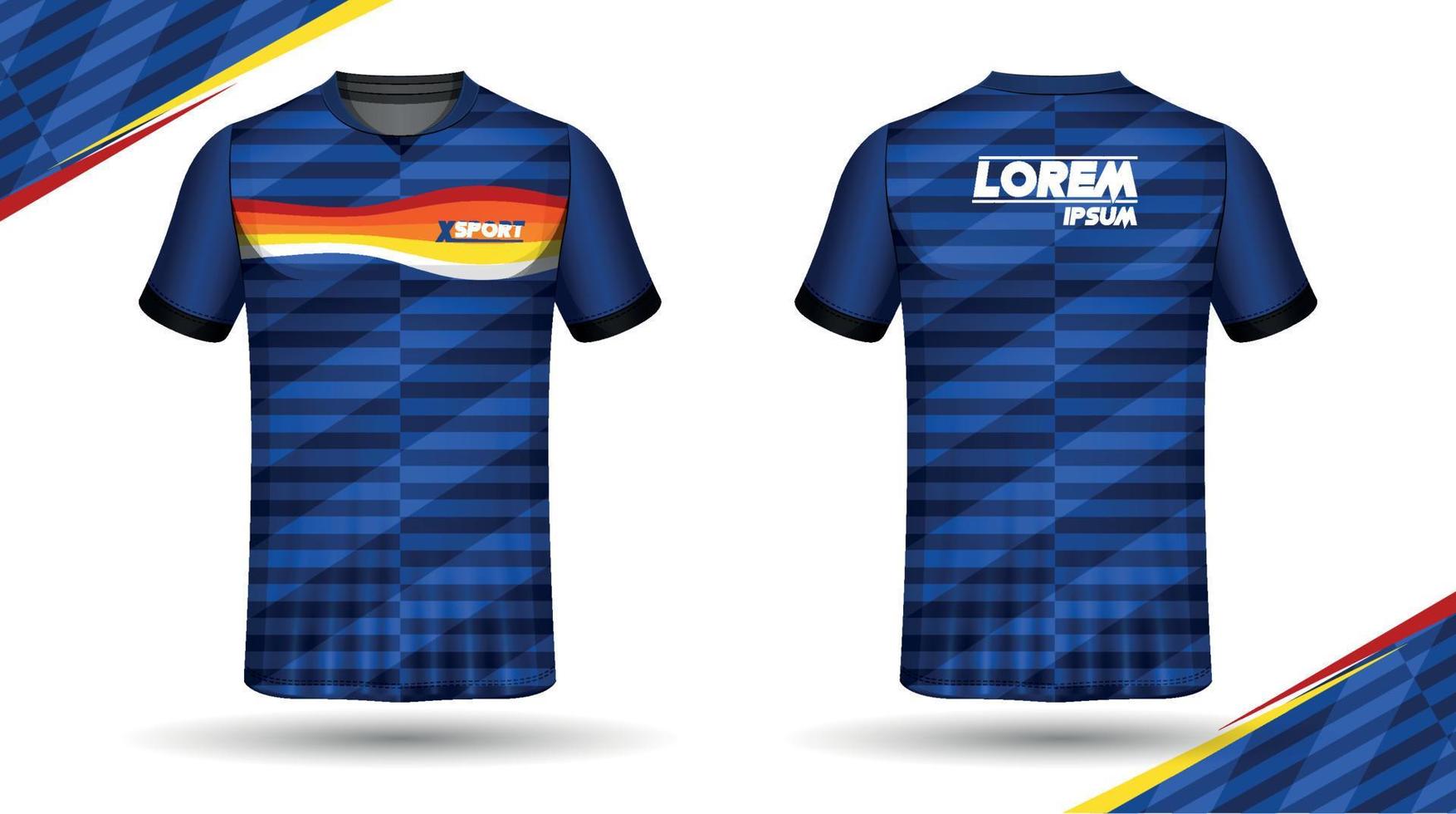 Fußball-Trikot-Design für Sublimation, Sport-T-Shirt-Design vektor