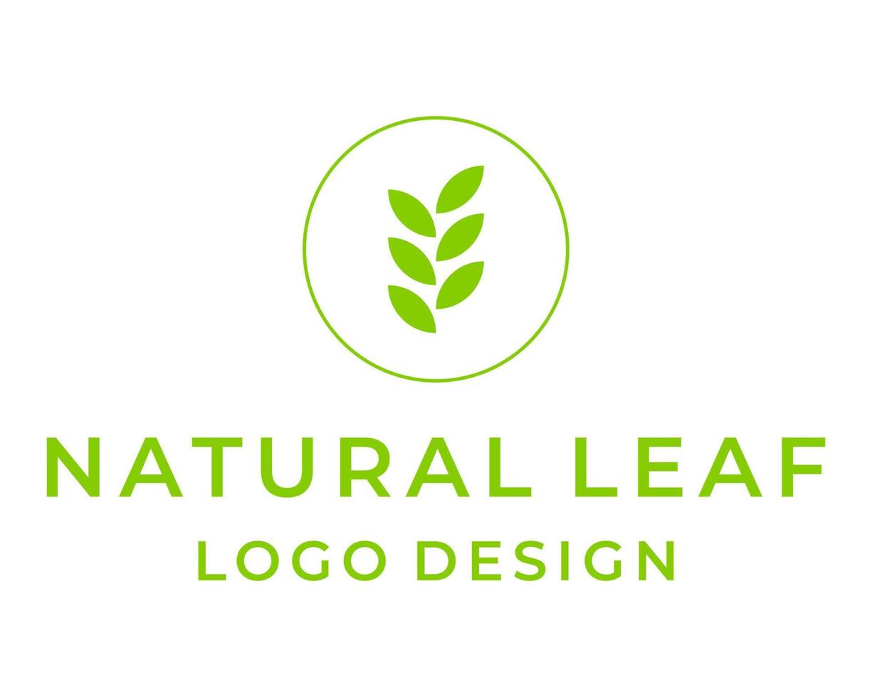 Natur-Blatt-Gesundheitssymbol-Logo-Design. vektor