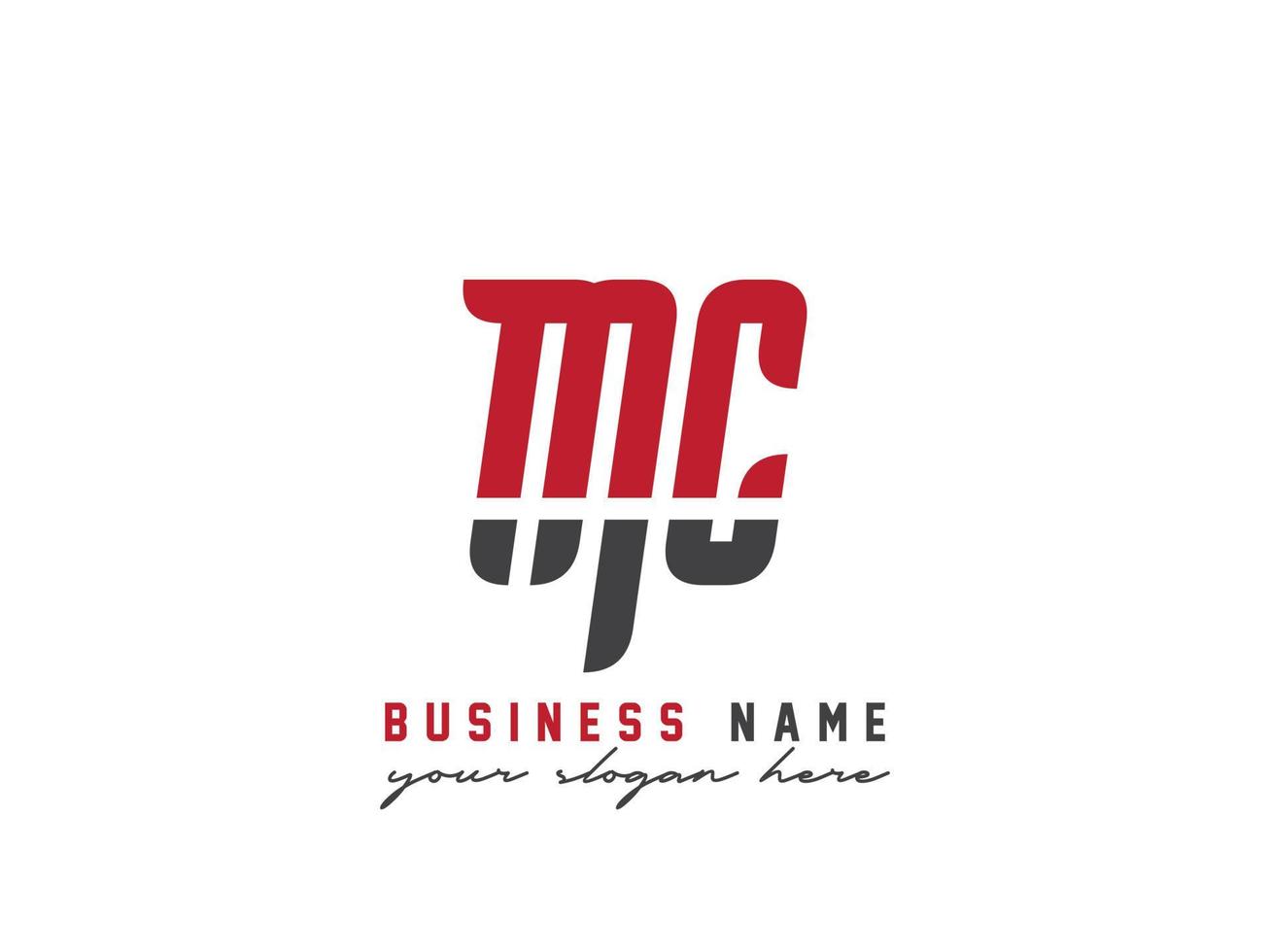 monogram mc logotyp ikon, abstrakt mc brev logotyp mall vektor