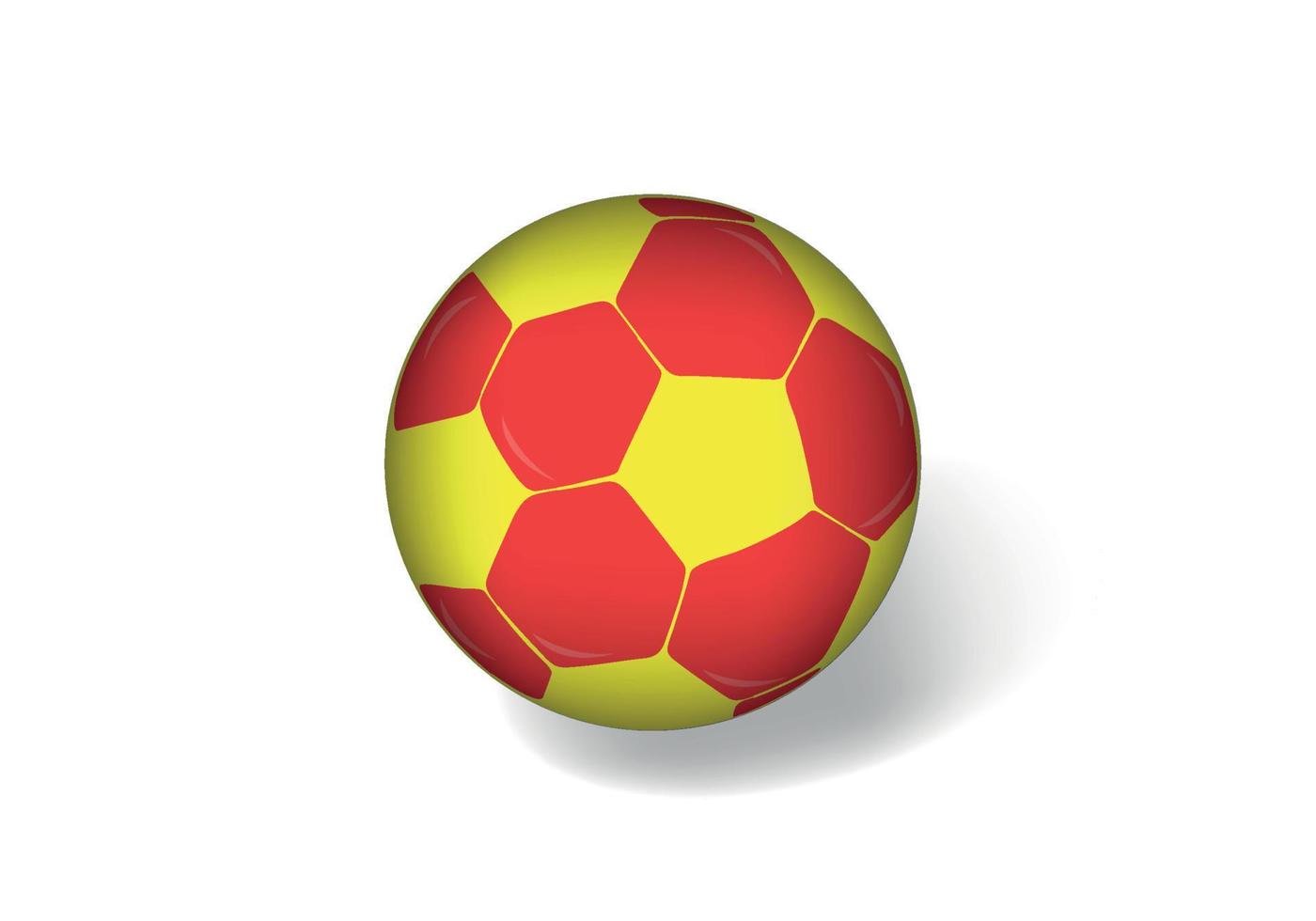 fri vektor Spanien flagga fotboll boll. vektor röd och gul fotboll boll design fri.