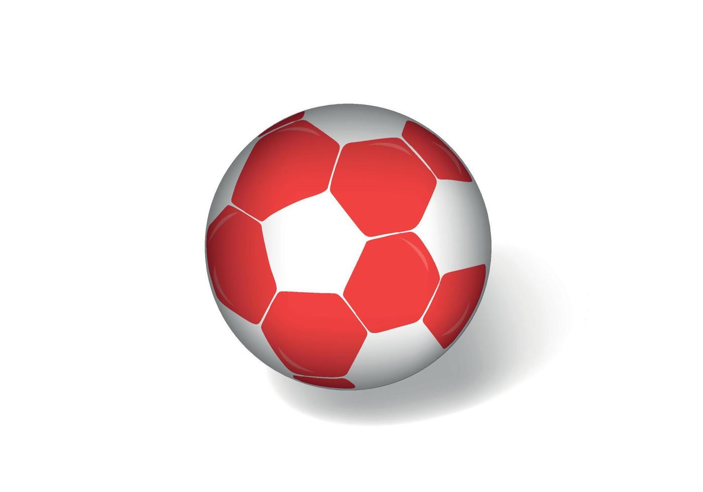 fri vektor österrike flagga fotboll boll. vektor röd och vit fotboll boll design fri.