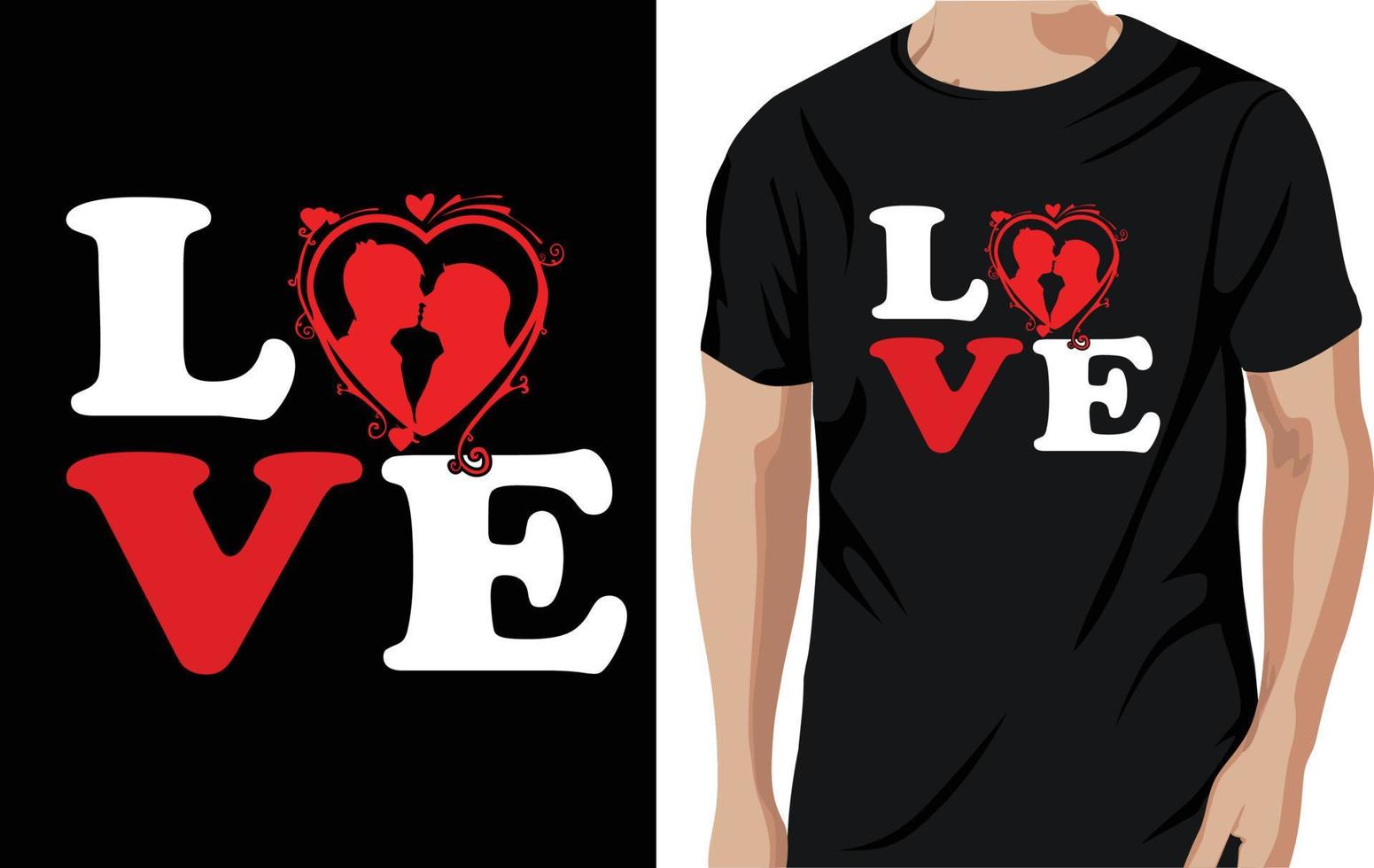 Valentinstag-T-Shirt-Design vektor