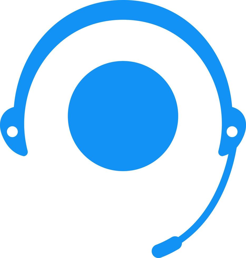 Kopfhörer-Headset-Symbol im flachen Stil, Symbol für Kopfhörer-Umrissstil vektor