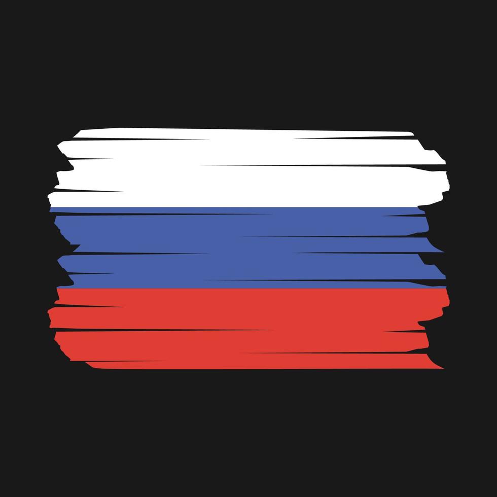 russland flagge bürste vektor