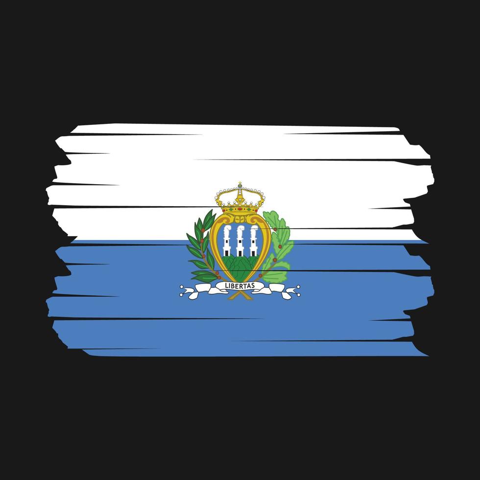 Bürste für San Marino-Flagge vektor