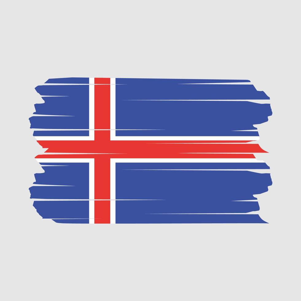 Bürste der isländischen Flagge vektor