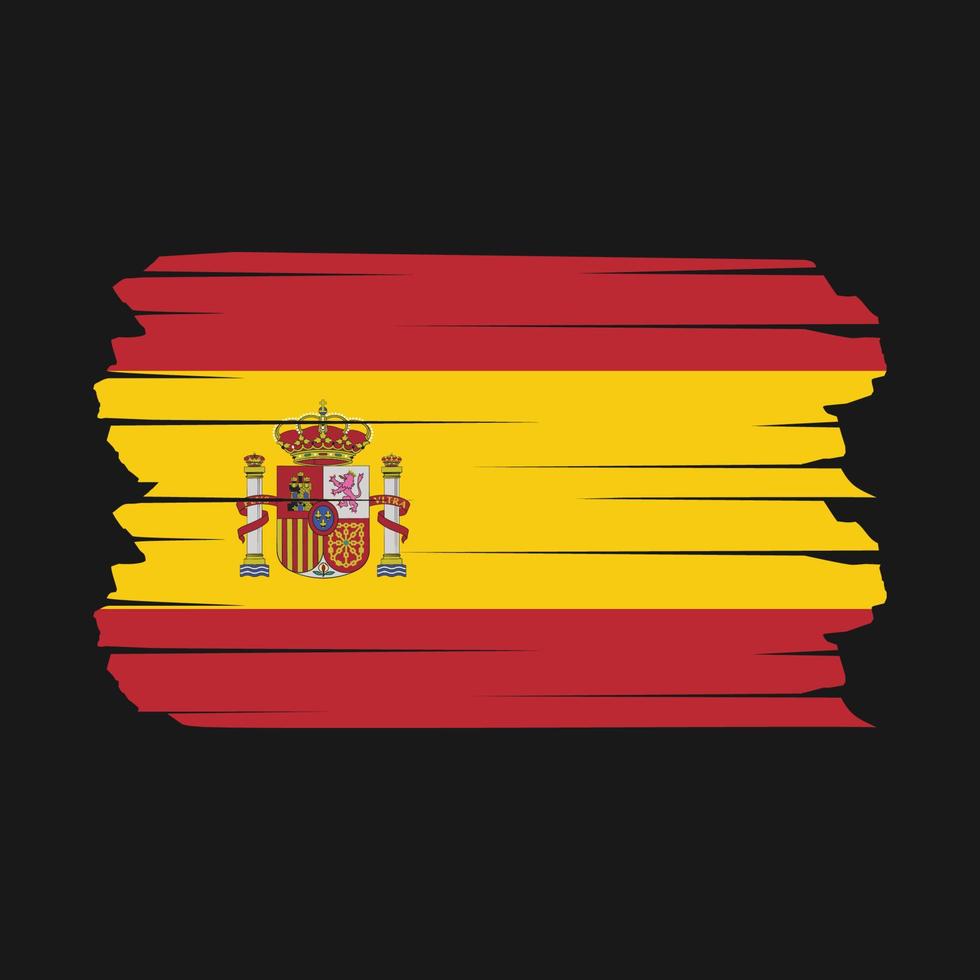 spaniens flagga borste vektor