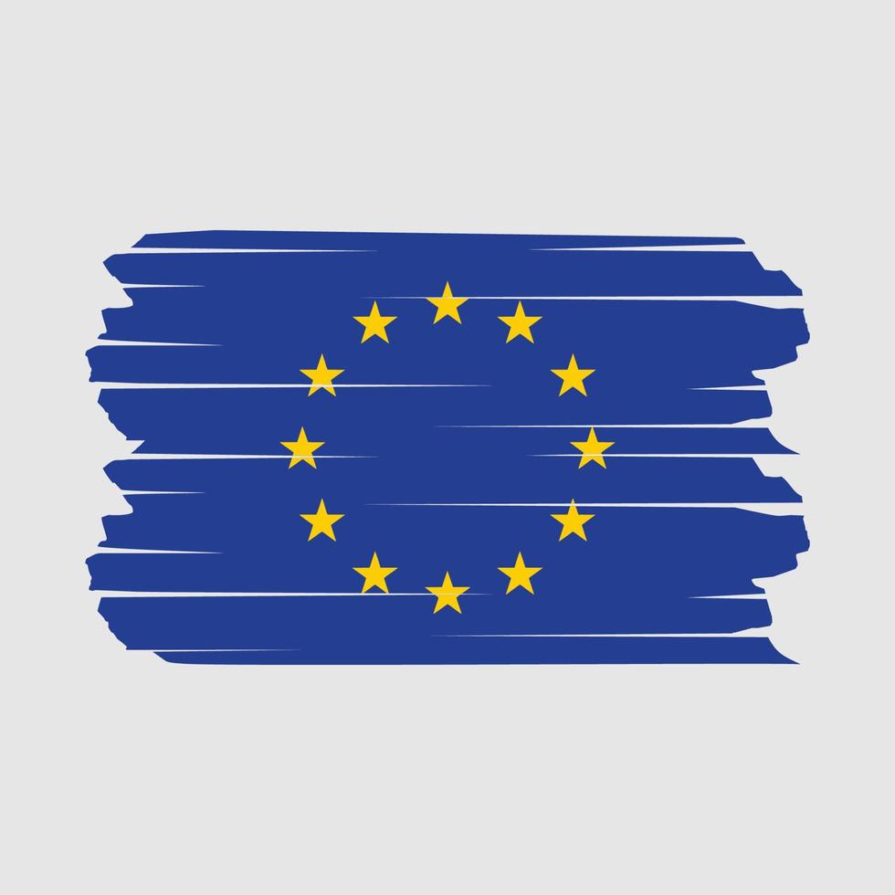 europeisk flagga borsta vektor