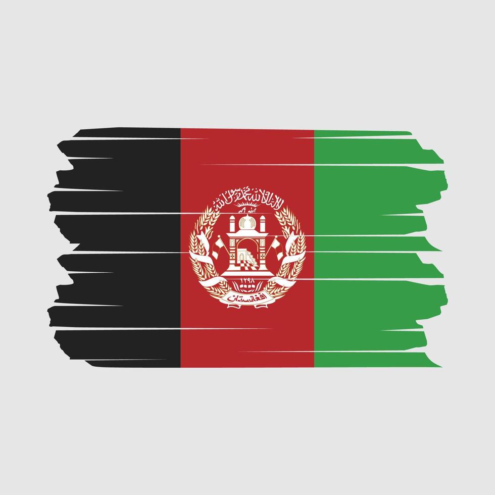 afghanistan-flaggenpinsel vektor