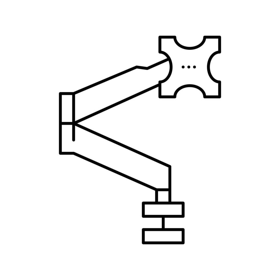 Monitor Arm Symbol Leitung Vektor Illustration