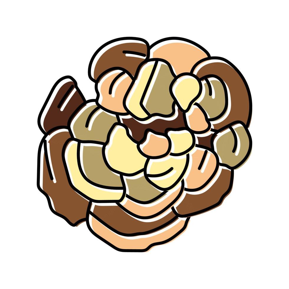 Putenschwanz Pilz Farbe Symbol Vektor Illustration