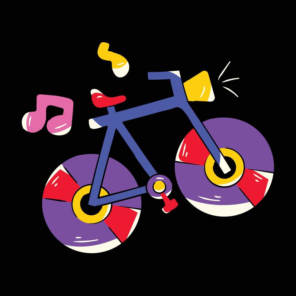 trendig cykel musik vektor