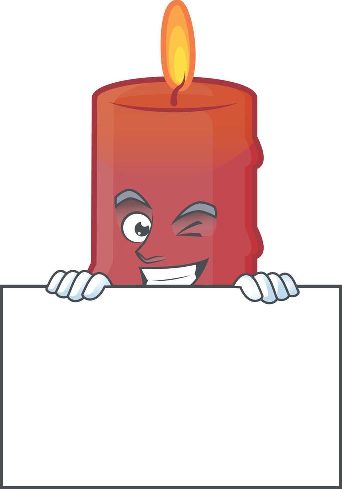 Rote Kerze Cartoon vektor