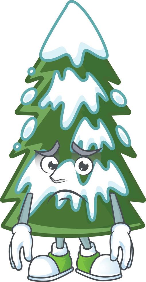 Weihnachtsbaum-Schnee-Cartoon vektor