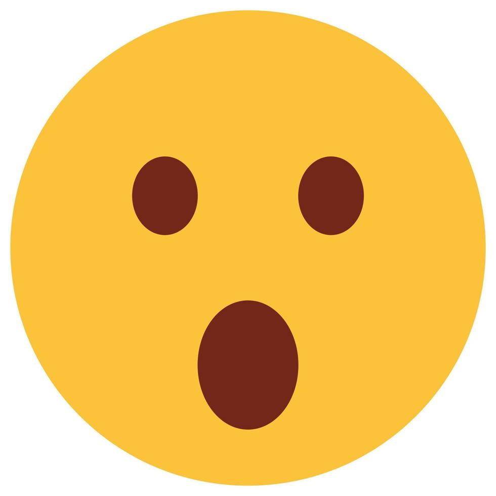 platt Färg ikon för emoji ansikte. vektor