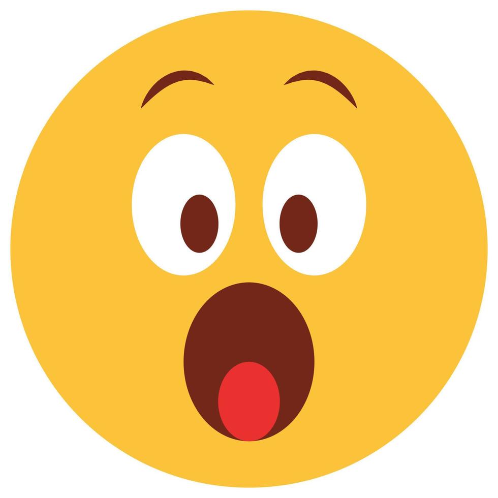 platt Färg ikon för emoji ansikte. vektor
