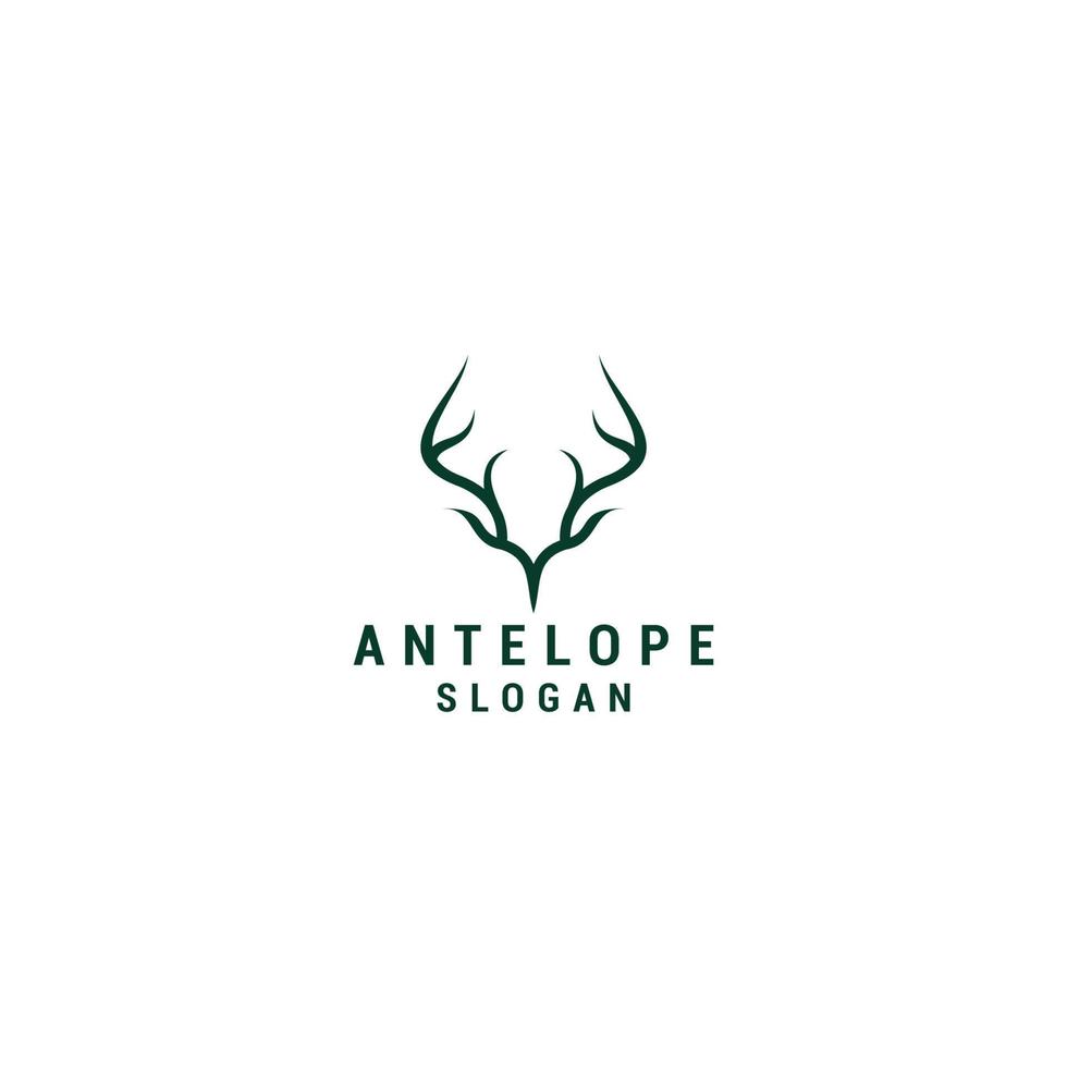 Antilopen-Logo-Design-Ikonenvektor vektor