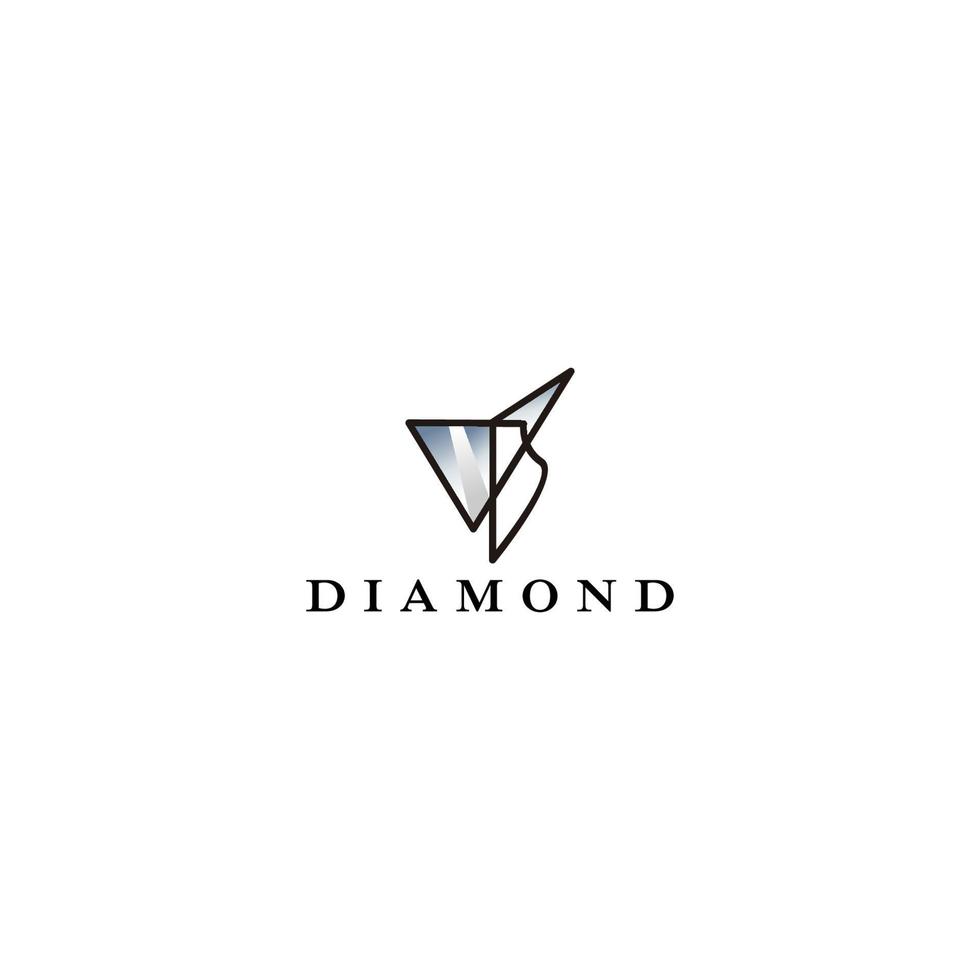 Diamant-Logo-Design-Icon-Vorlage vektor
