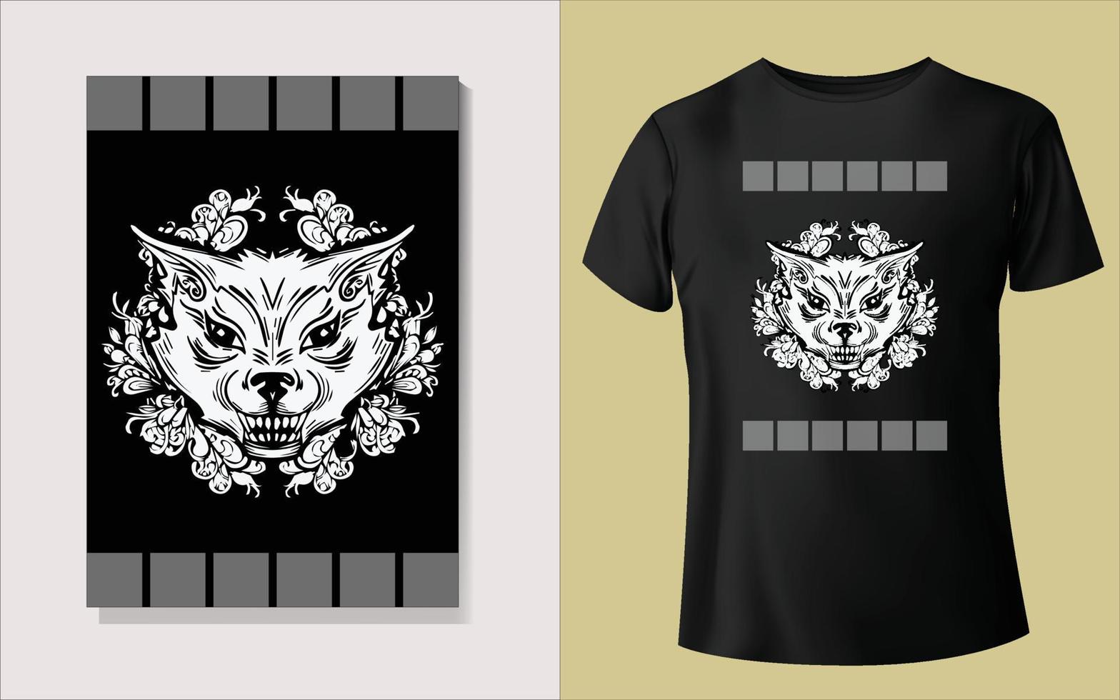 schwarzes T-Shirt-Design vektor