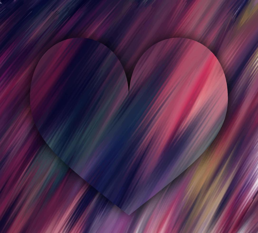 romantisk hjärta konstnärlig vattenfärg bakgrund. vektor