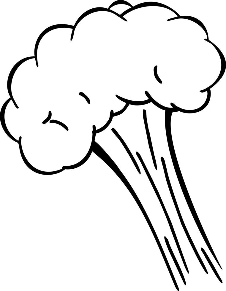 cartoon-sprechblase, rahmen aus rauch oder dampf, comic-dialogwolke. comic-buch luft windsturm schlag explosion isoliert symbol vektor