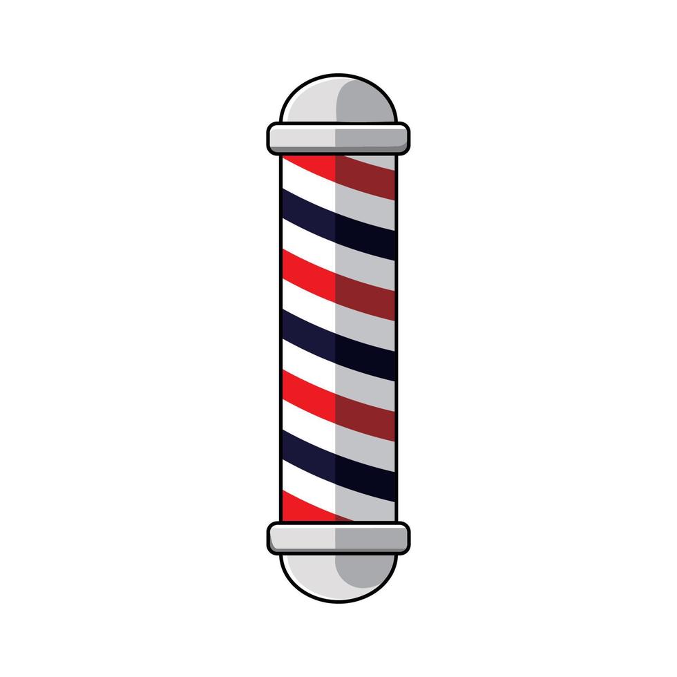 Barbershop Pole-Vektor-Illustration. friseurzeichen und symbol. vektor