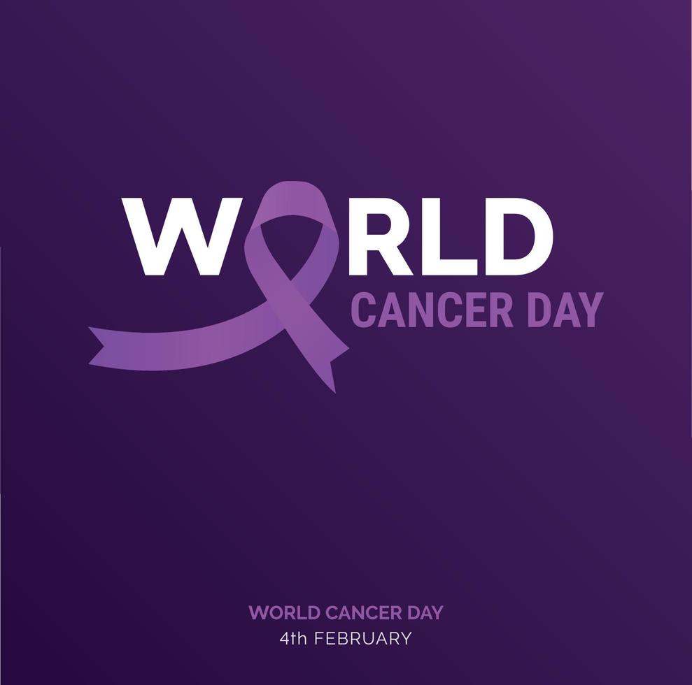 4:e februari värld cancer dag vektor