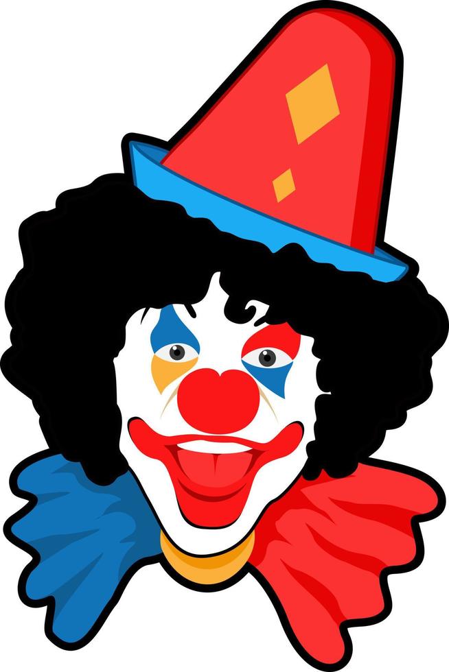 Clown Kopf Illustration Design Vektor