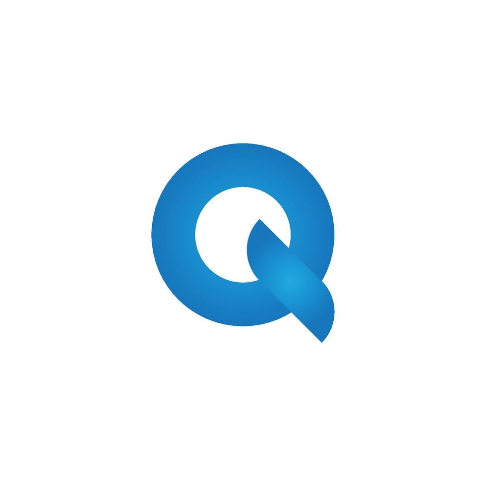 q-Buchstaben-Wellen-Logo vektor