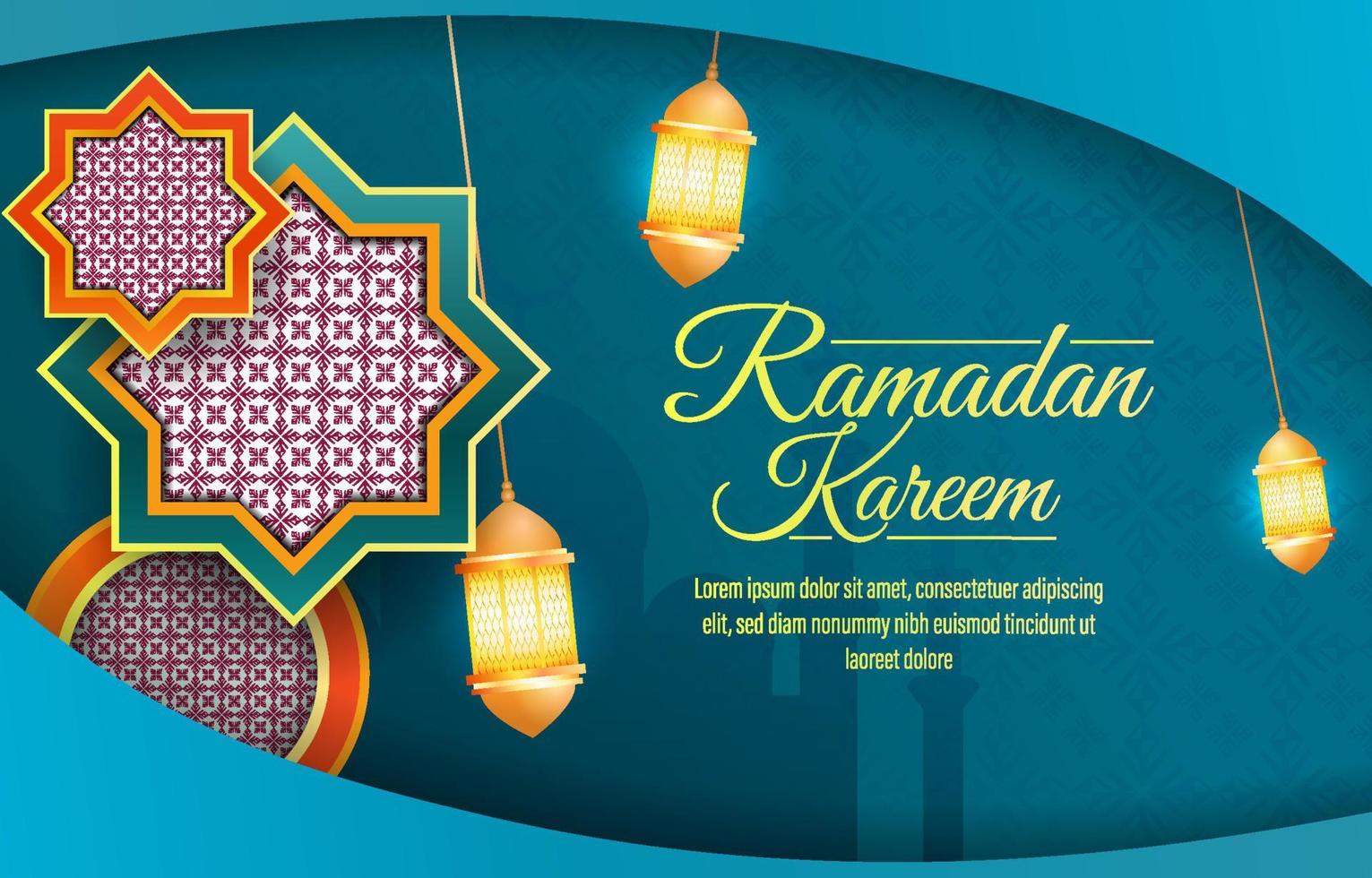 Ramadan-Laterne-Mandala-Hintergrund vektor