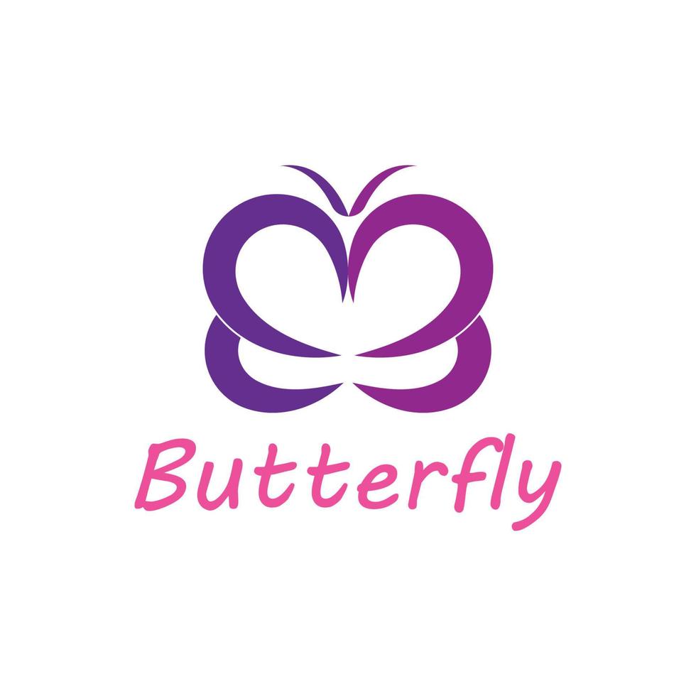 Schönheit Schmetterlingslogo vektor