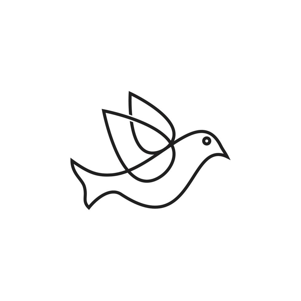 fågel wing duva logotyp vektor