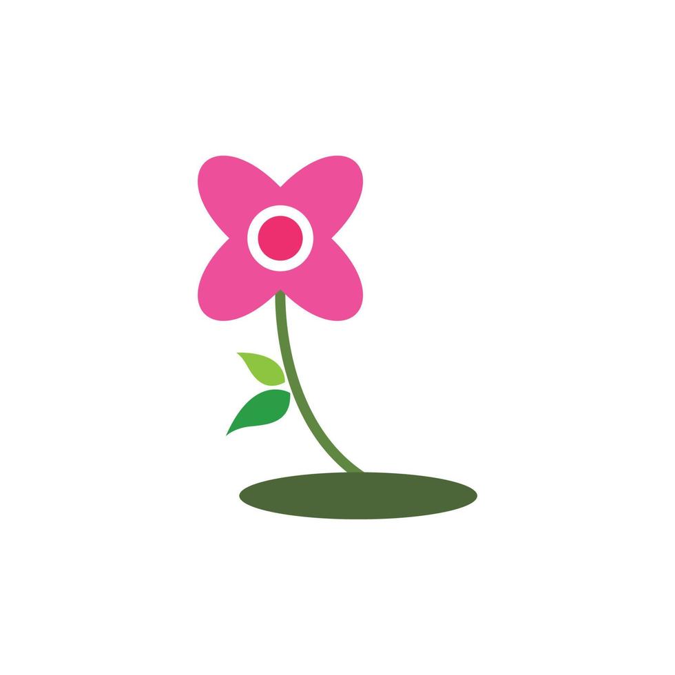 blomma logotyp abstrakt mall vektor