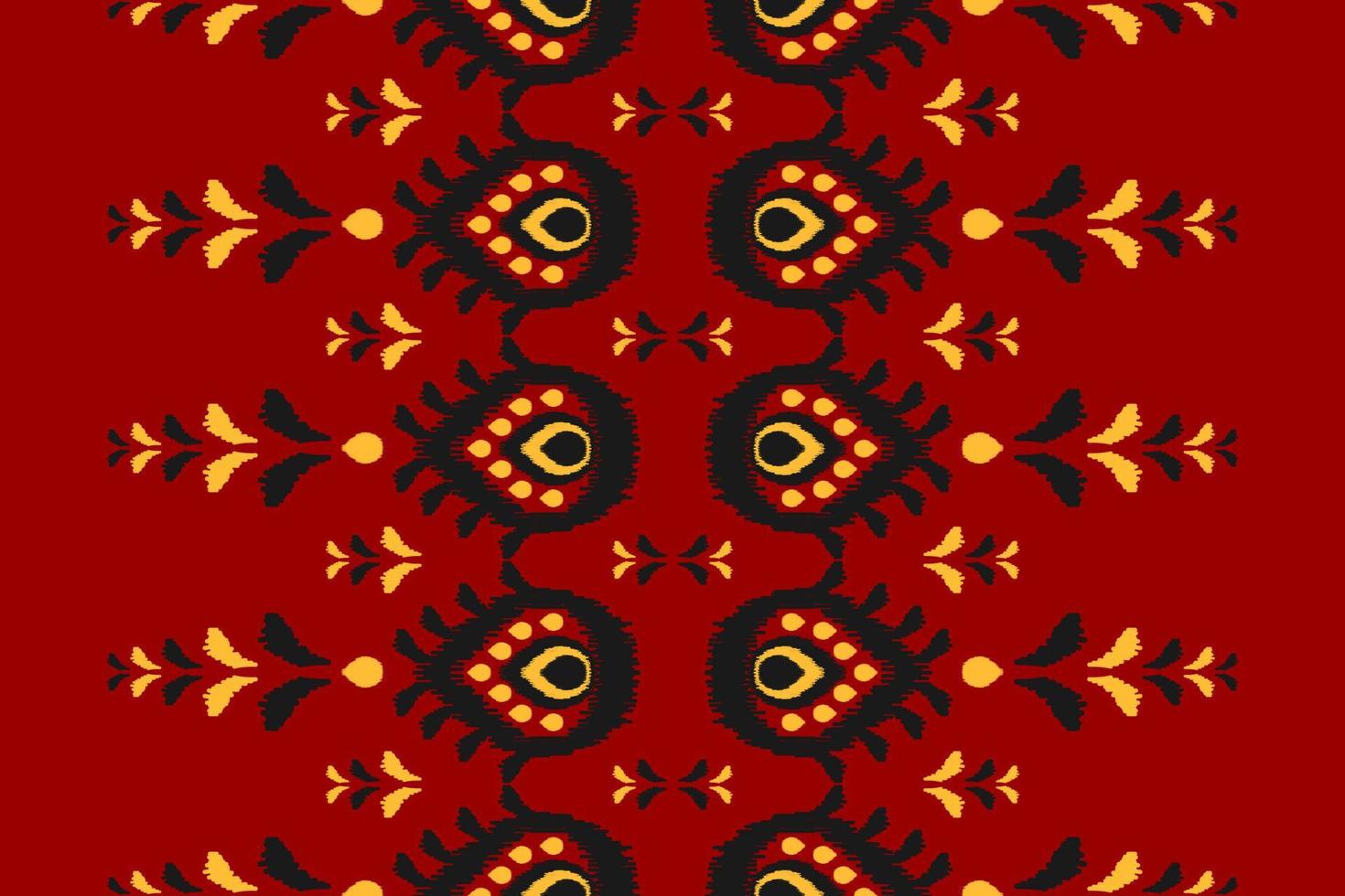 matta blomma ikat mönster konst. etnisk röd sömlös mönster traditionell. amerikansk, mexikansk stil. vektor