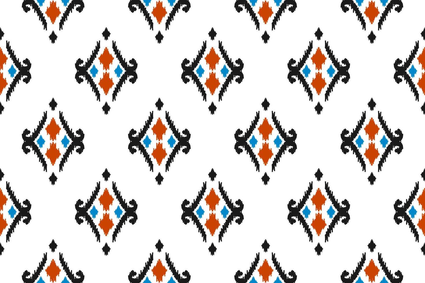 Stoff-Ikat-Musterkunst. geometrisches ethnisches nahtloses muster traditionell. amerikanischer, mexikanischer Stil. vektor