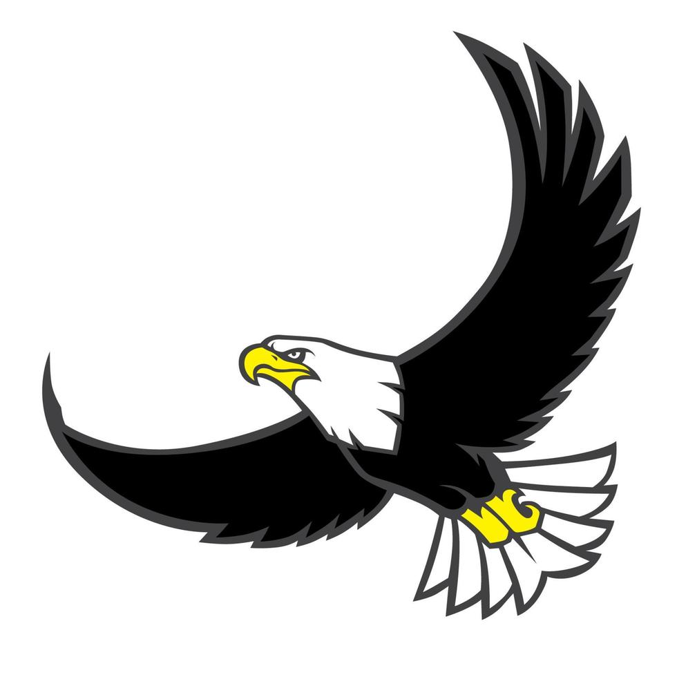 flygande Örn maskot logotyp stil vektor