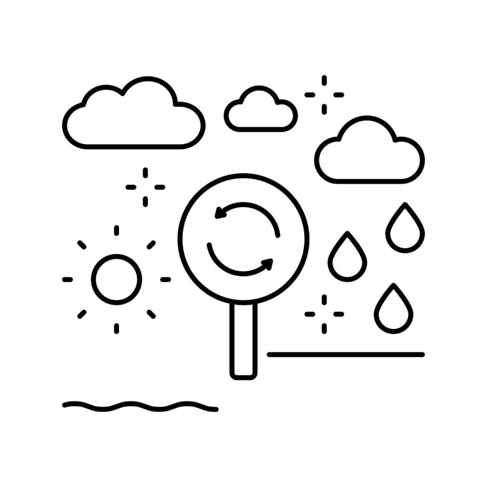 climatope Systemlinie Symbol Vektor Illustration