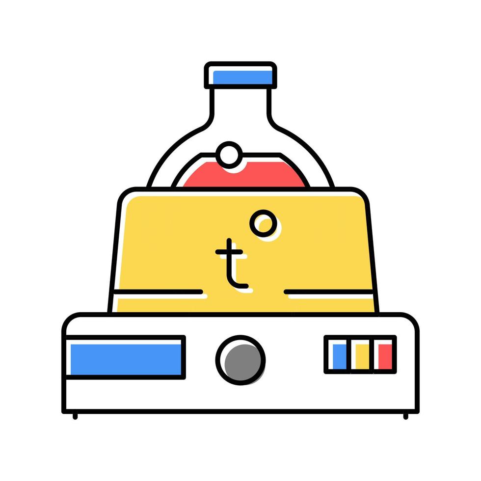 Chemische Laborheizgeräte Farbsymbol Vektor isolierte Illustration