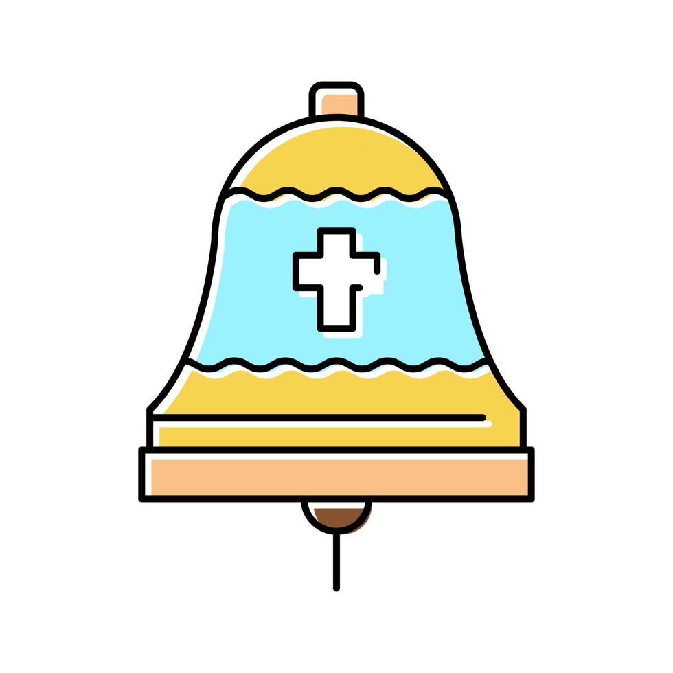 bell kristendom färg ikon vektor illustration