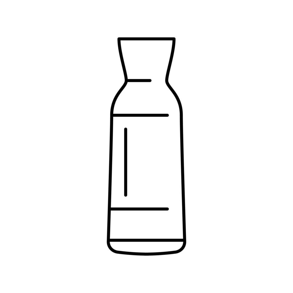 Karaffe Glaslinie Symbol Vektor Illustration