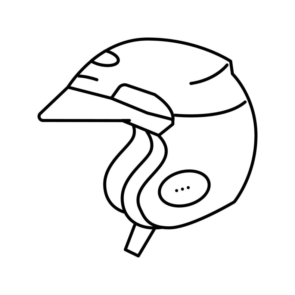 offenes Gesicht Motorradhelm Symbol Leitung Vektor Illustration