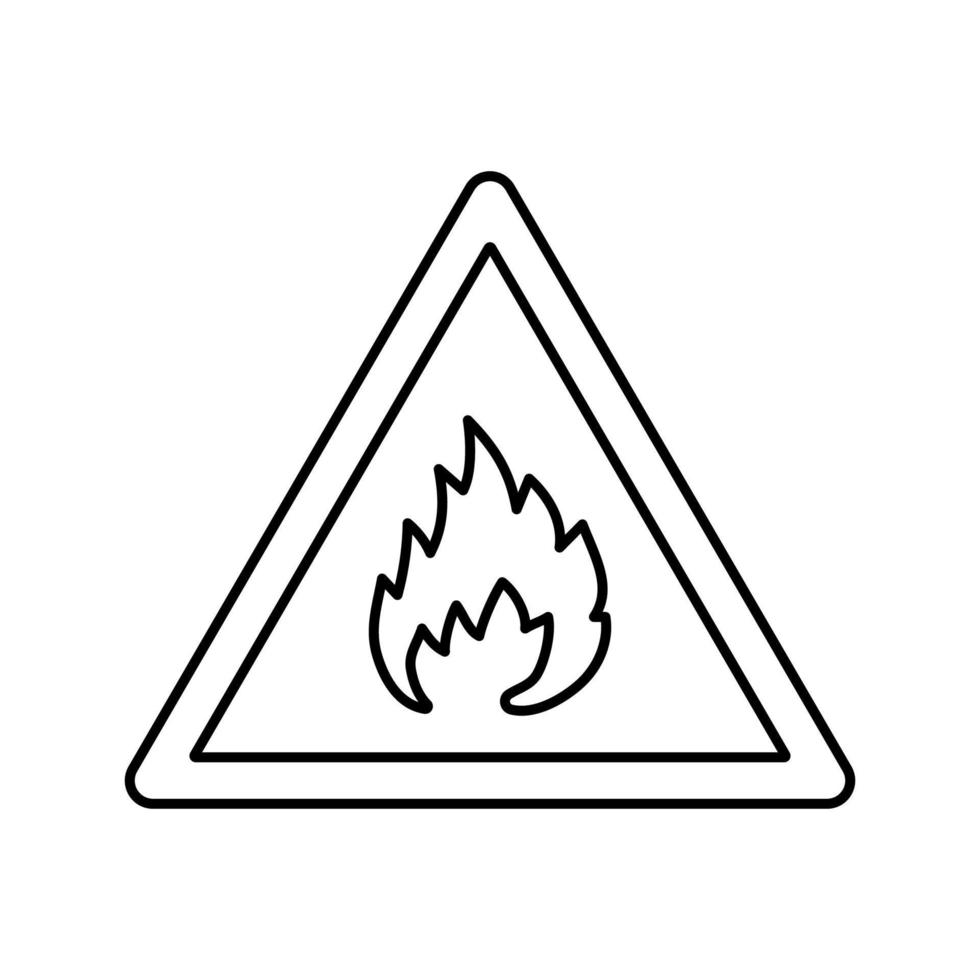 Warnung Feuerlinie Symbol Vektor Illustration