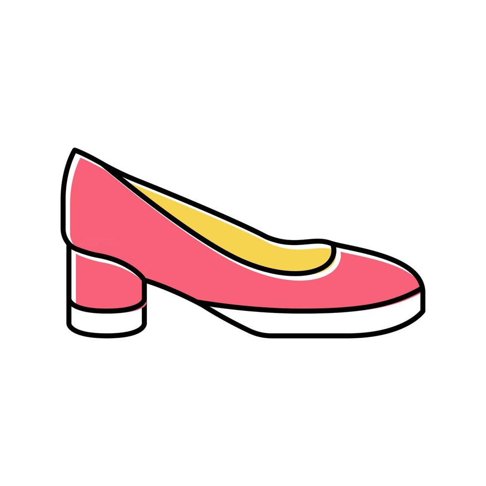 Schuh weibliche Farbe Symbol Vektor Illustration